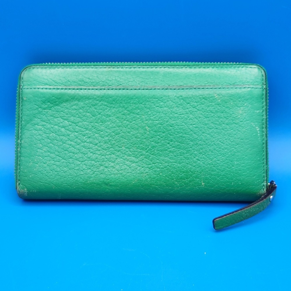 Kate Spade Pebbled Leather Wrap Around Zip Wallet - Green - Picture 5 of 11